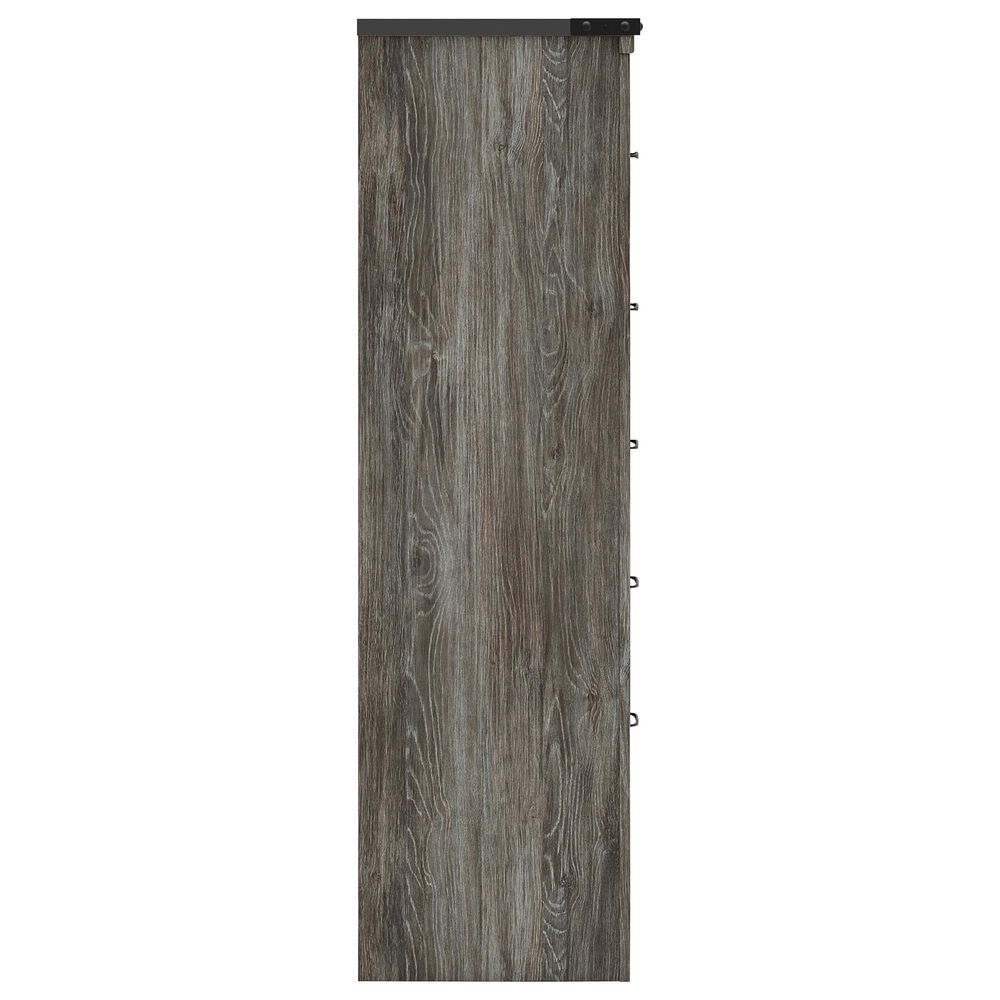 Ashley Frandern 6-Piece Twin Panel Storage Bedroom Set in Rustic Warm Gray, , large