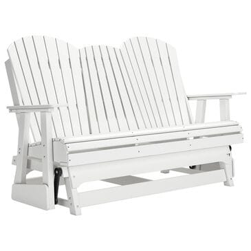 Ashley Hyland Wave Patio Glider Loveseat in White, , large