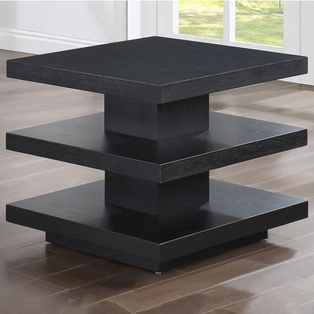 Steve Silver Canyon Square End Table in Black, , large