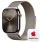 Apple Watch Series 10 GPS + Cellular 42mm Natural Titanium Case with Natural Milanese Loop, , large