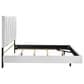New Heritage Europa King Upholstered Panel Bed with Lighting in White, , large