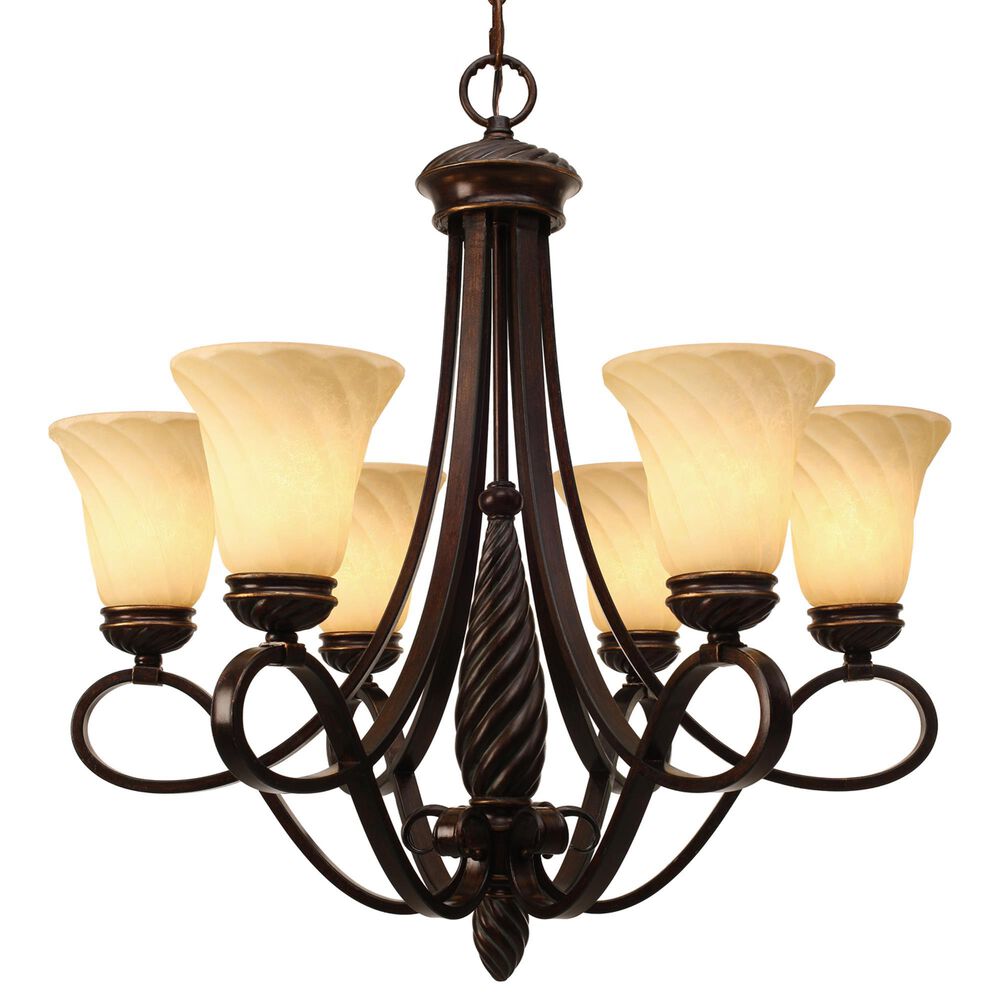 Golden Lighting Torbellino 6-Light Chandelier in Cordoban Bronze, , large