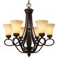Golden Lighting Torbellino 6-Light Chandelier in Cordoban Bronze, , large