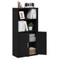 HOMLUX 4-Tier Open Shelf Display Bookcase in Black Oak, , large