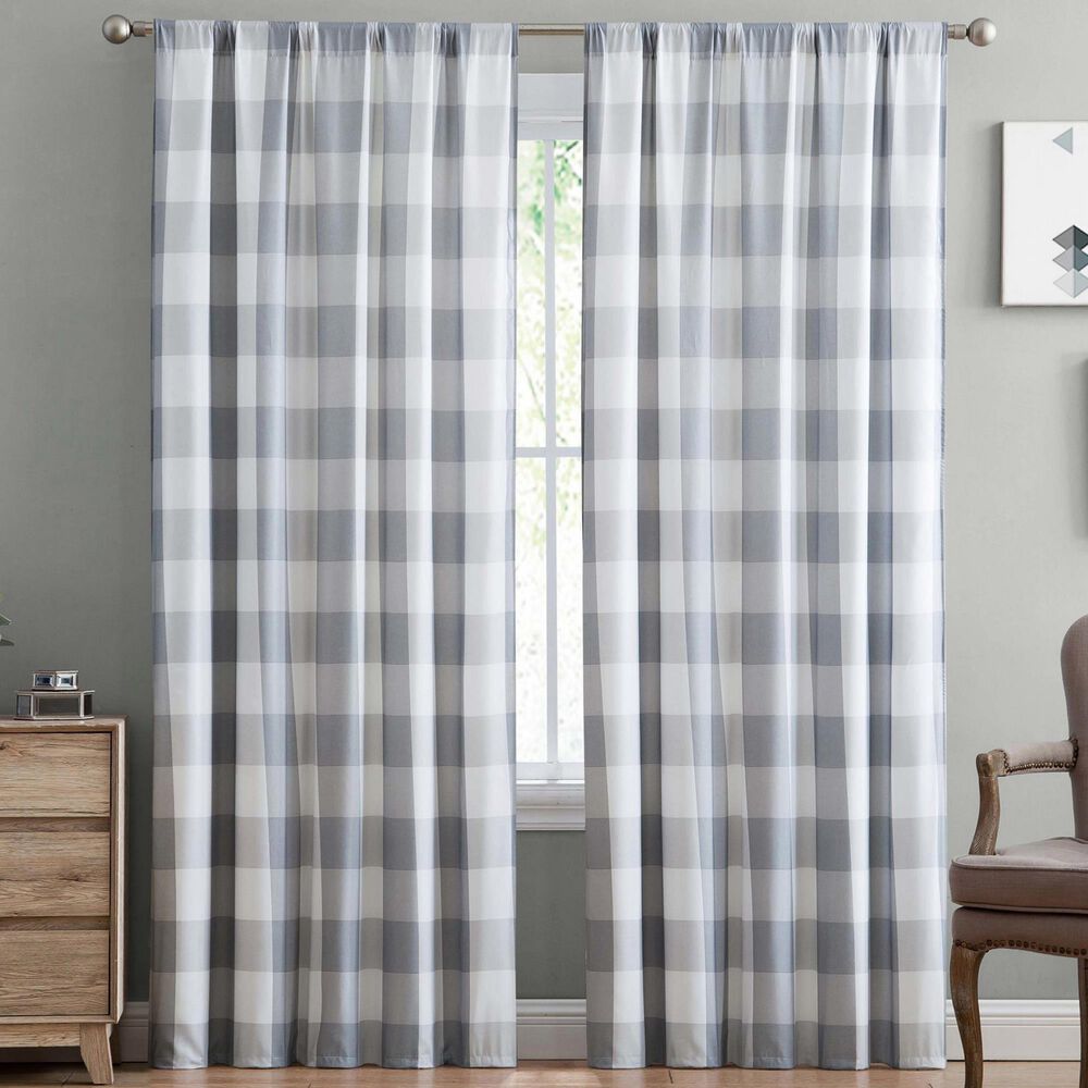 Pem America Truly Soft Everyday 2-Piece Drape Set in Gray, , large