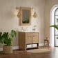 James Martin Vanities Solene 36" Single Bathroom Vanity in Seaside Oak with 3 cm White Zeus Quartz Top and Rectangular Sink, , large
