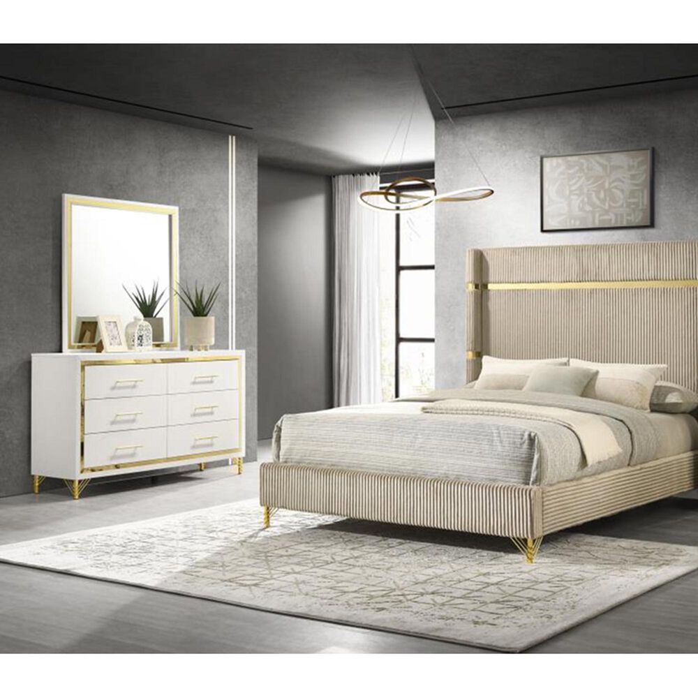 Pacific Landing Lucia 3-Piece King Bedroom Set in Gold, , large