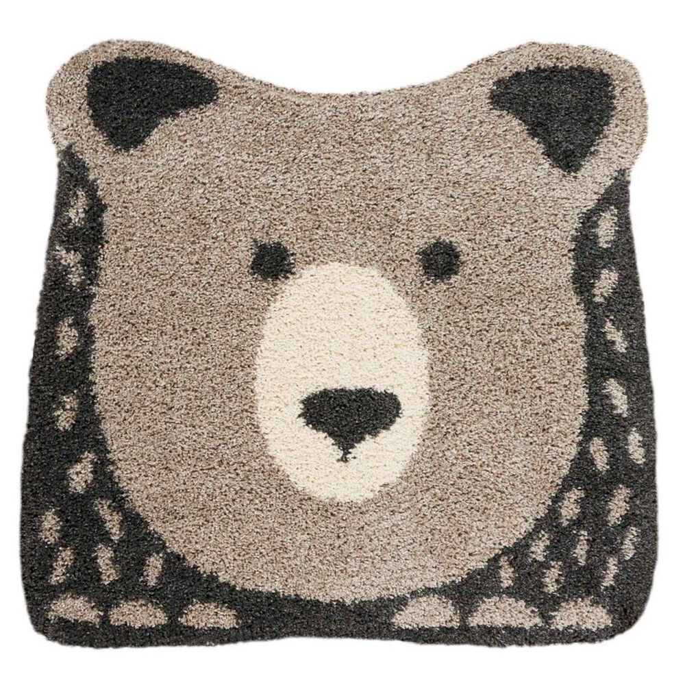 Nourison Hudson DWS01 4" x 4" Gray Kids Rug, , large