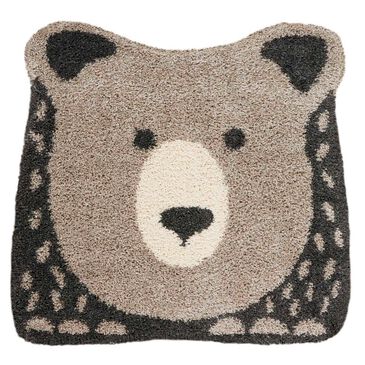 Nourison Hudson DWS01 4" x 4" Gray Kids Rug, , large