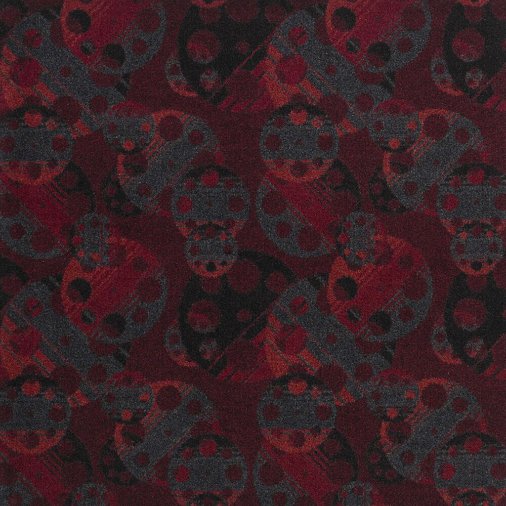 Milliken Brand Code Reeling Rough Rider Carpet in Burgundy, , large
