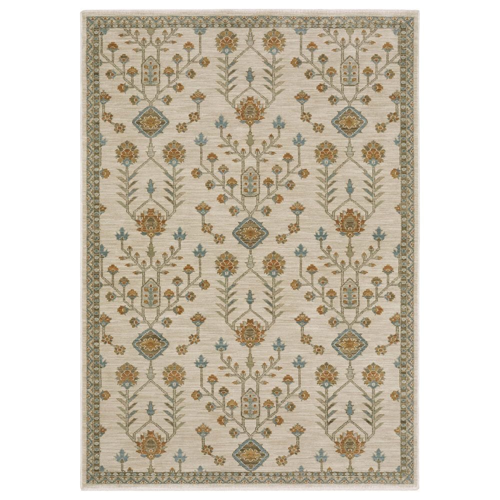 Oriental Weavers Maeve Beige and Rust 7"10" x 10"10" Area Rug, , large