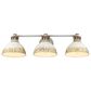 Golden Lighting Kinsley 3-Light Bath Vanity in Aged Galvanized and Antique Ivory, , large
