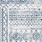 Safavieh Tulum Traditional 6"7" Square Ivory and Navy Area Rug, , large