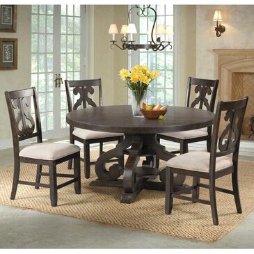 Nineteen37 Stone 5-Piece Dining Set in Dark Ash, , large