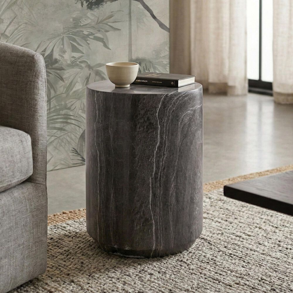 Furniture of America Karvyn 14" Side Table in Warm Gray, , large