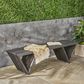 Hearth and Haven Metropol Patio Bench in Dark Grey, , large