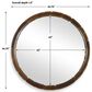 Uttermost Auger Round Wall Mirror in Aged Rust Bronze, , large