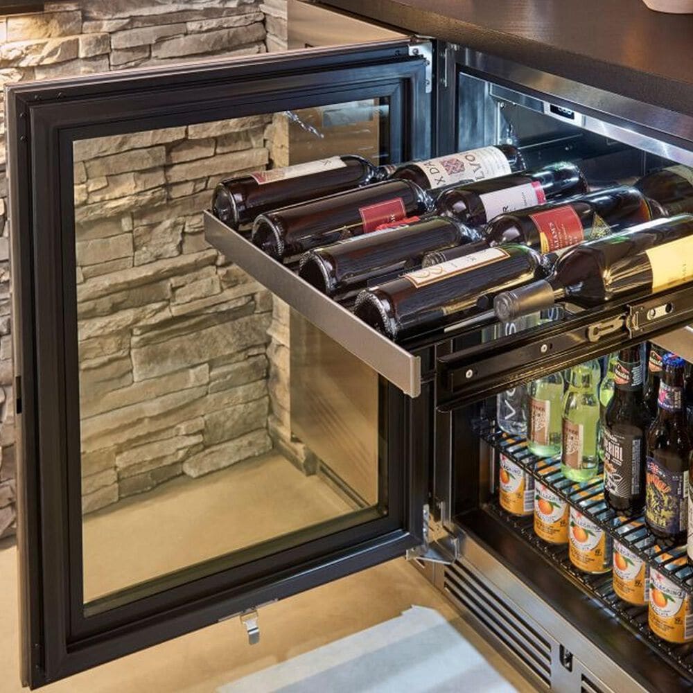 Perlick Signature Outdoor Series 5.2 Cu. Ft. Built-In Beverage Center with Glass Door and Right Hinge in Panel Ready, , large