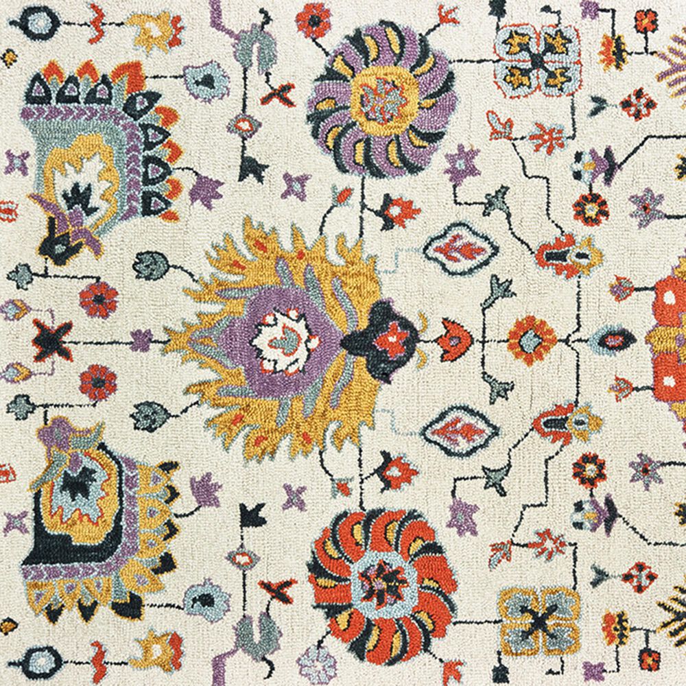 Oriental Weavers Zahra 75502 10&#39; x 13&#39; Ivory and Orange Area Rug, , large