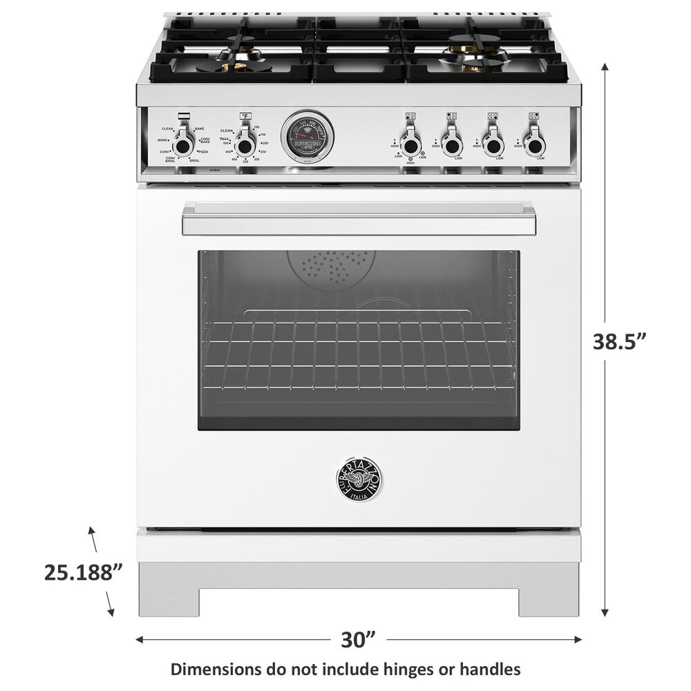 Bertazzoni Professional 4.6 Cu.Ft. Dual Fuel Range in Bianco Matt, , large