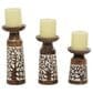 Maple and Jade Handmade Tree Candle Holder in Brown and Whitewashed (Set of 3), , large