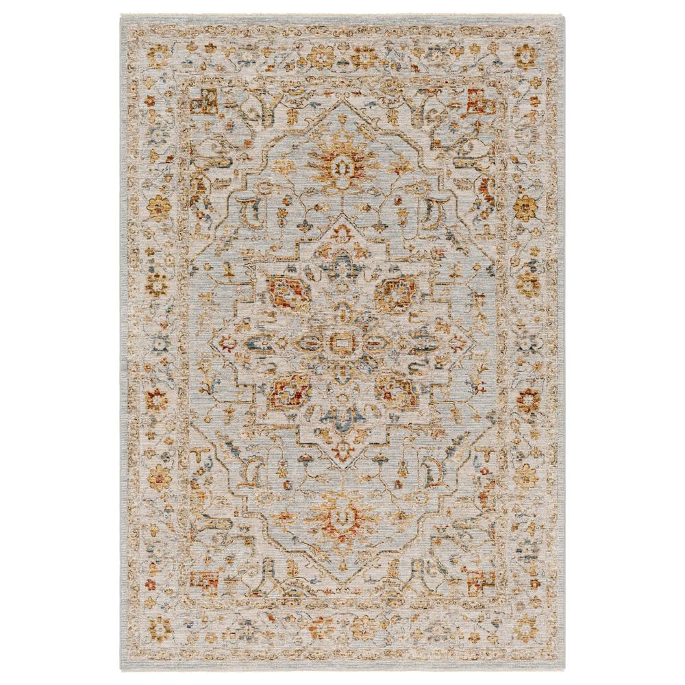 Surya Reina Light Gray, Cream, Denim, Mustard, Rust, Olive and Light Brown 12' x 15' Area Rug, , large