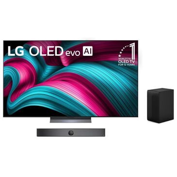 LG 77" Class C5 Series 4K OLED evo AI - Smart TV with 3.1.1 Channel Soundbar System in Black, , large