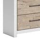Ashley Charbitt 6-Drawer Dresser in Matte White and Replicated Oak Grain, , large