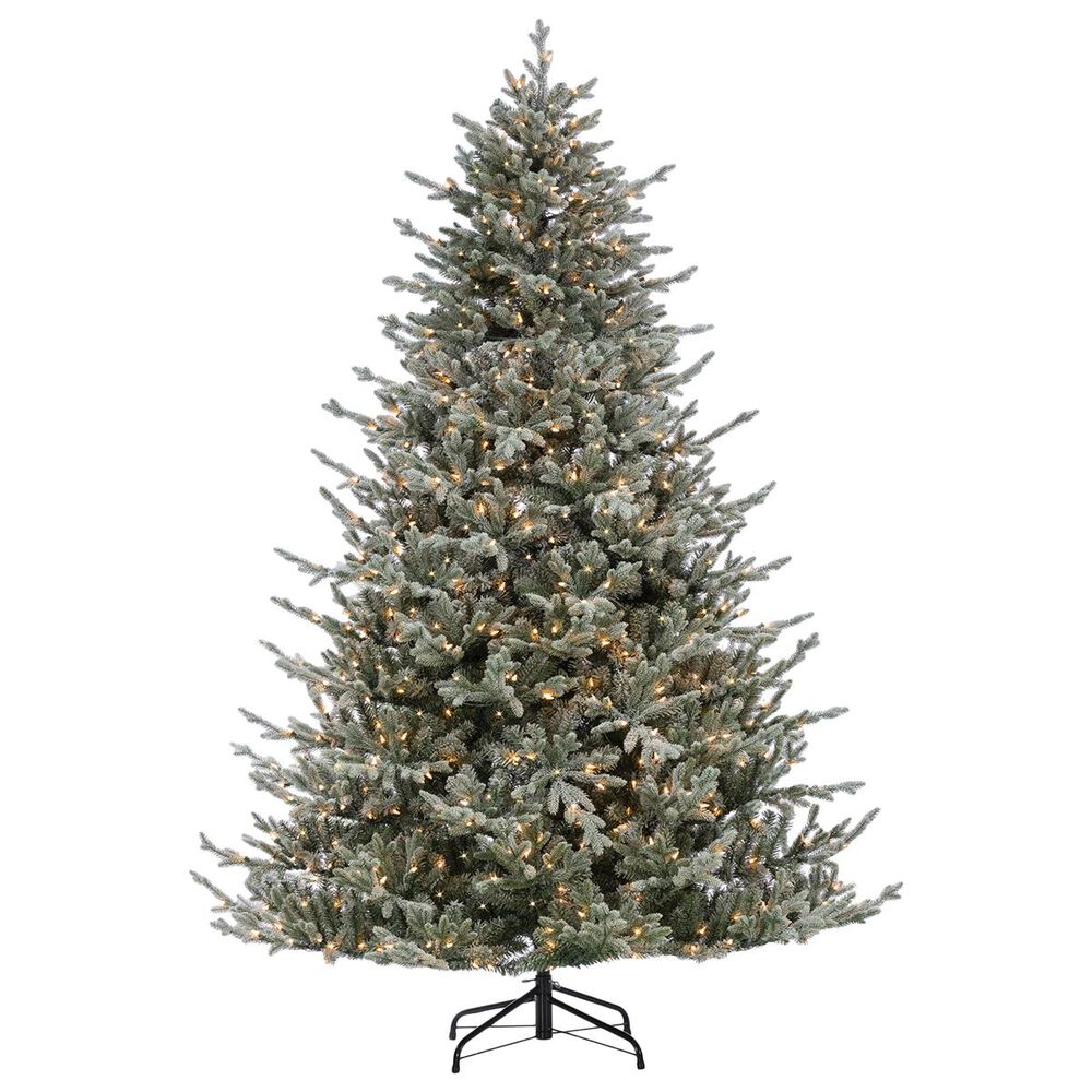 The Gerson Company Sterling 7.5' Natural Cut Lightly Flocked Olympia Fir with 800 UL White Lights, , large