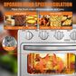 HOMLUX 16 Qt Air Fryer Toaster Oven in Silver, , large