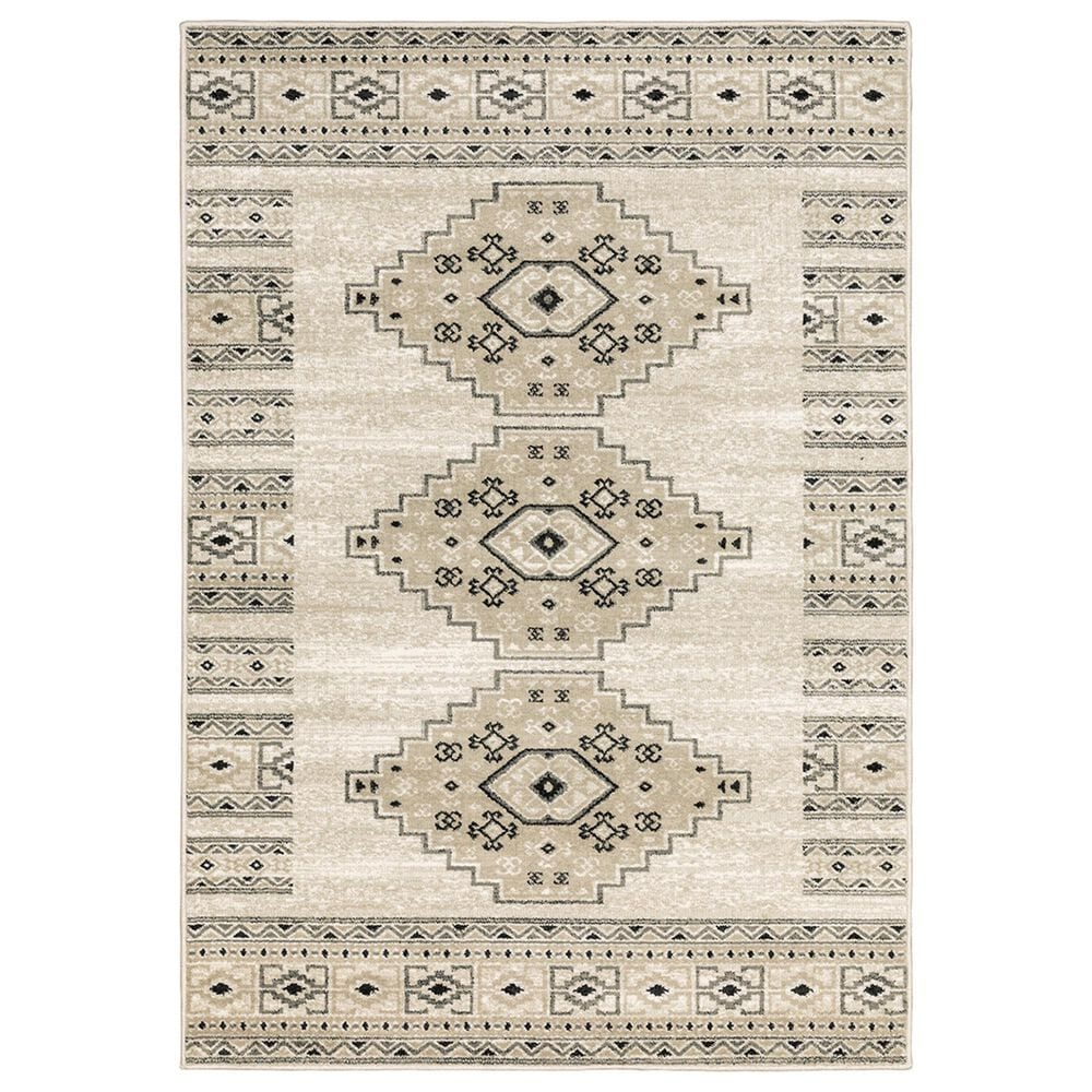 Oriental Weavers Georgia Southwest 643A0 9"10" x 12"10" Ivory Area Rug, , large