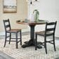 Ashley Valebeck Counter Height Dining Table in Rustic Black and Brown - Table Only, , large