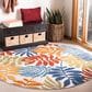 Safavieh Cabana CBN814A 3" Round Creme and Red Indoor/Outdoor Area Performance Rug, , large