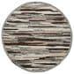 L&R Resources Sinuous Distressed Cabin Camouflage 4" Round Gray, Brown and Tan Area Rug, , large