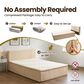 HOMLUX Plush Queen Mattress with Beige Headboard, , large