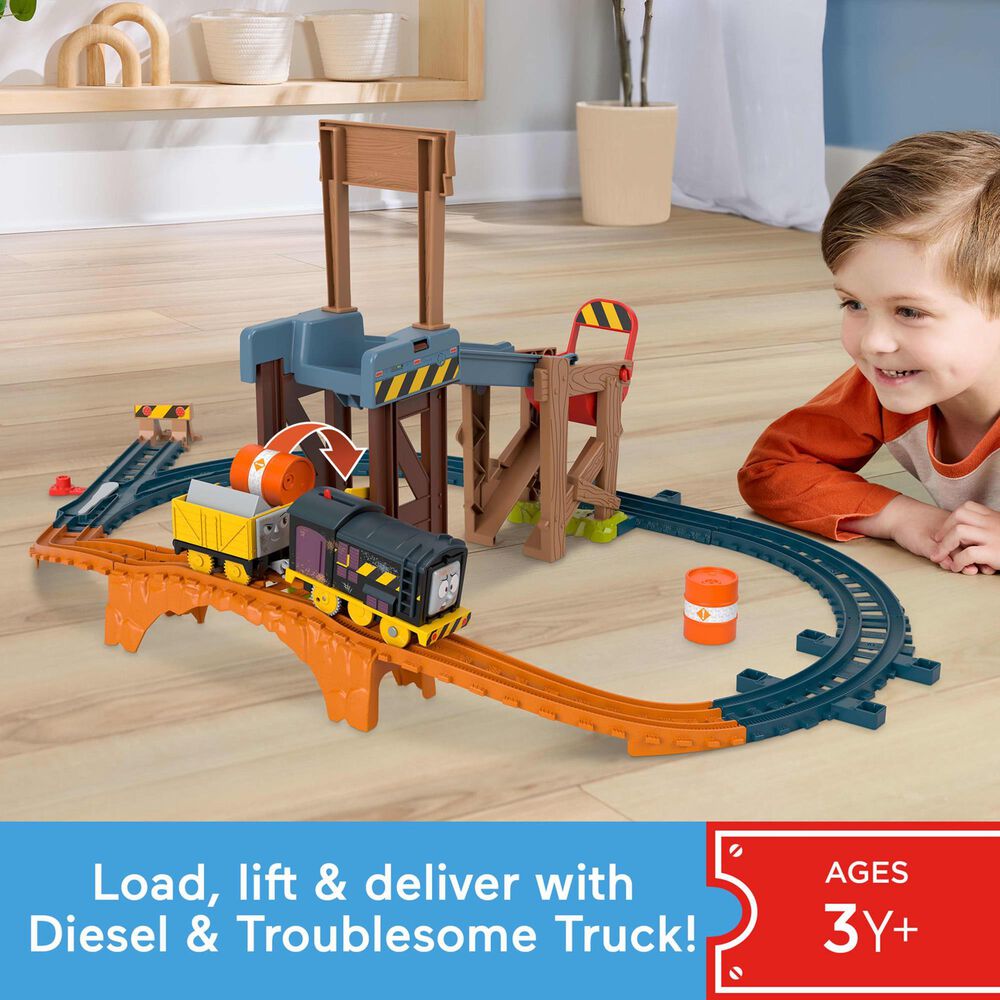 Fisher Price Construction Track Train Toy Set in Mutilcolor, , large