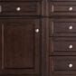 James Martin Vanities Brittany 60" Double Bathroom Vanity in Burnished Mahogany with 3 cm Parisien Bleu Quartz Top and Rectangular Sinks, , large