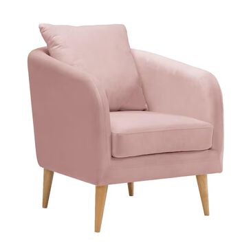Mayberry Hill Joss Accent Chair in Broadway Blush Velvet, , large