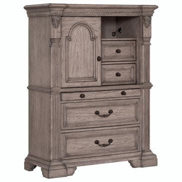 Sasha Lee Traditional Ladies Chest in Light Taupe with USB Ports, , large