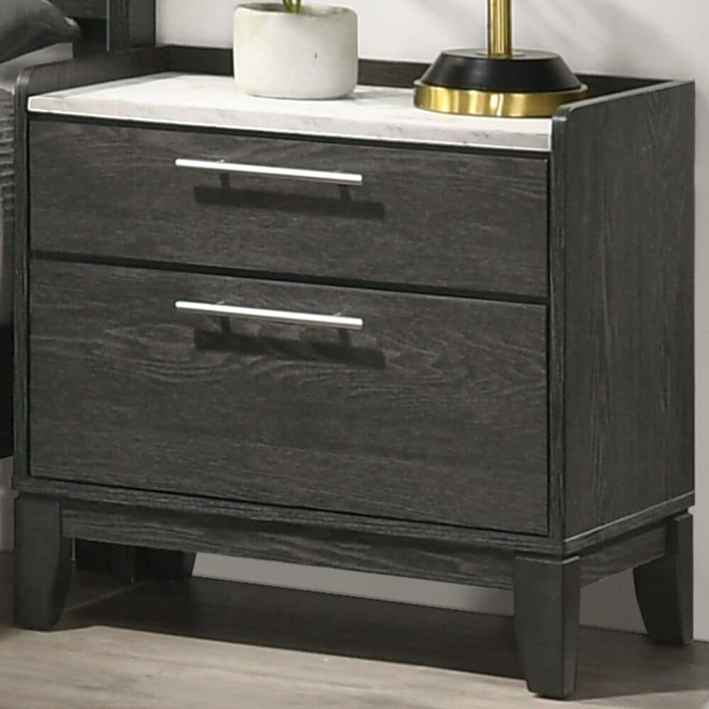 Lifestyle 2 Drawer Nightstand in Dark Gray, , large