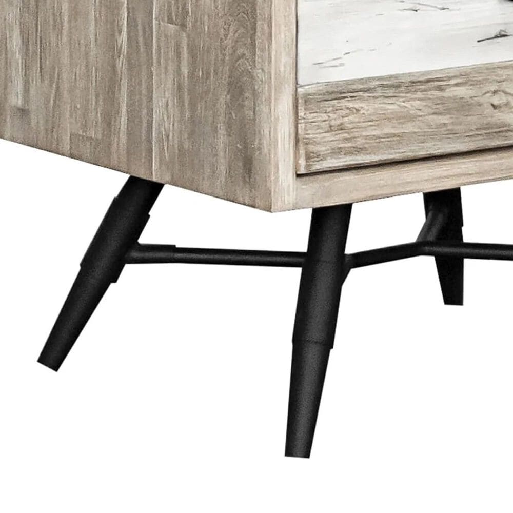 Blue River Bridges 2-Drawer Nightstand in Natural and Gray, , large