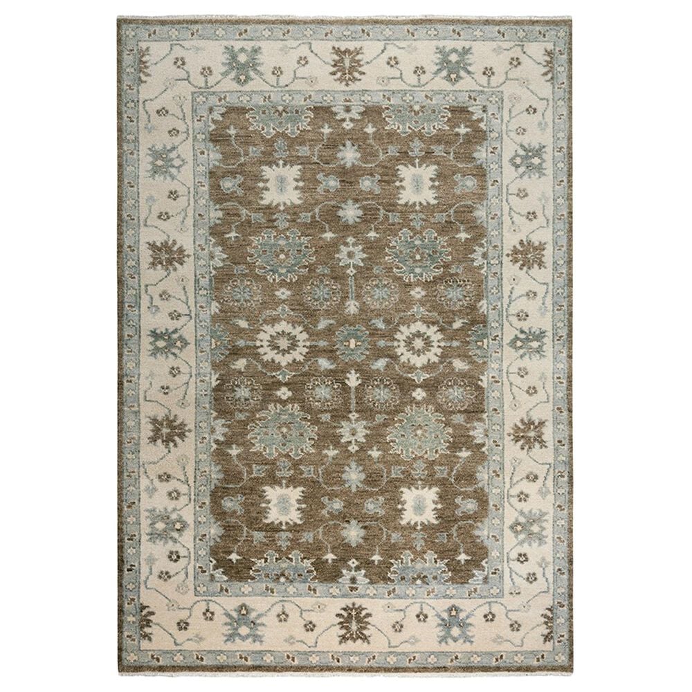 RIZZY Belmont 10" x 14" Brown, Ivory and Light Blue Area Rug, , large