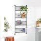 Maple and Jade 5-Slot Decorative Magazine Rack Holder with Suspended Baskets and Label Slot in Matte Black, , large