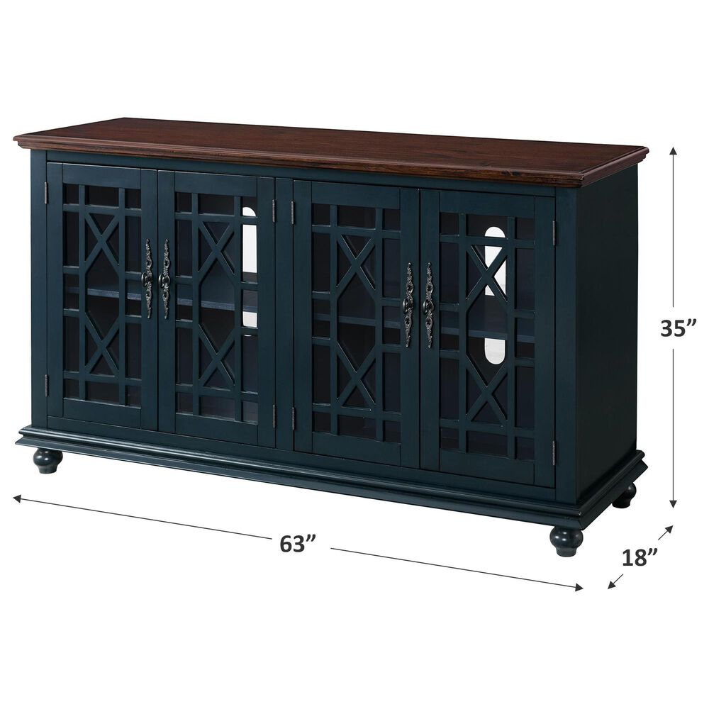 Martin Svensson Home Palisades TV Stand in Catalina Blue/Coffee, , large