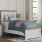 Ashley Rustic Twin Panel Bed in White and Brown, , large
