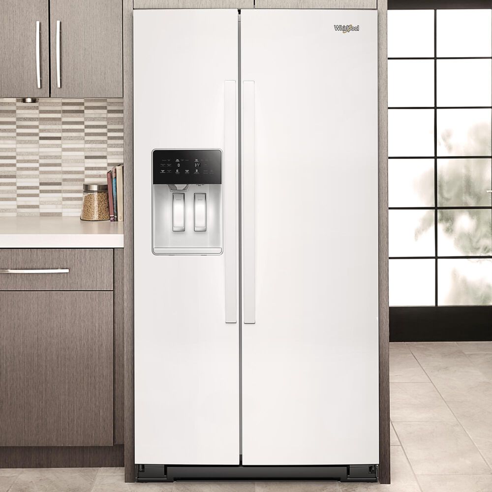 Whirlpool 28.7 Cu. Ft. Freestanding Side by Side Refrigerator in White, , large