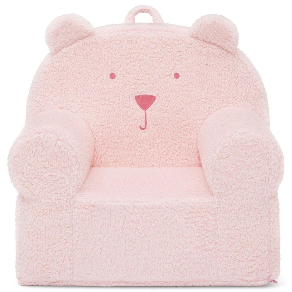 Delta Children Sherpa Bear Chair in Blush Pink, , large