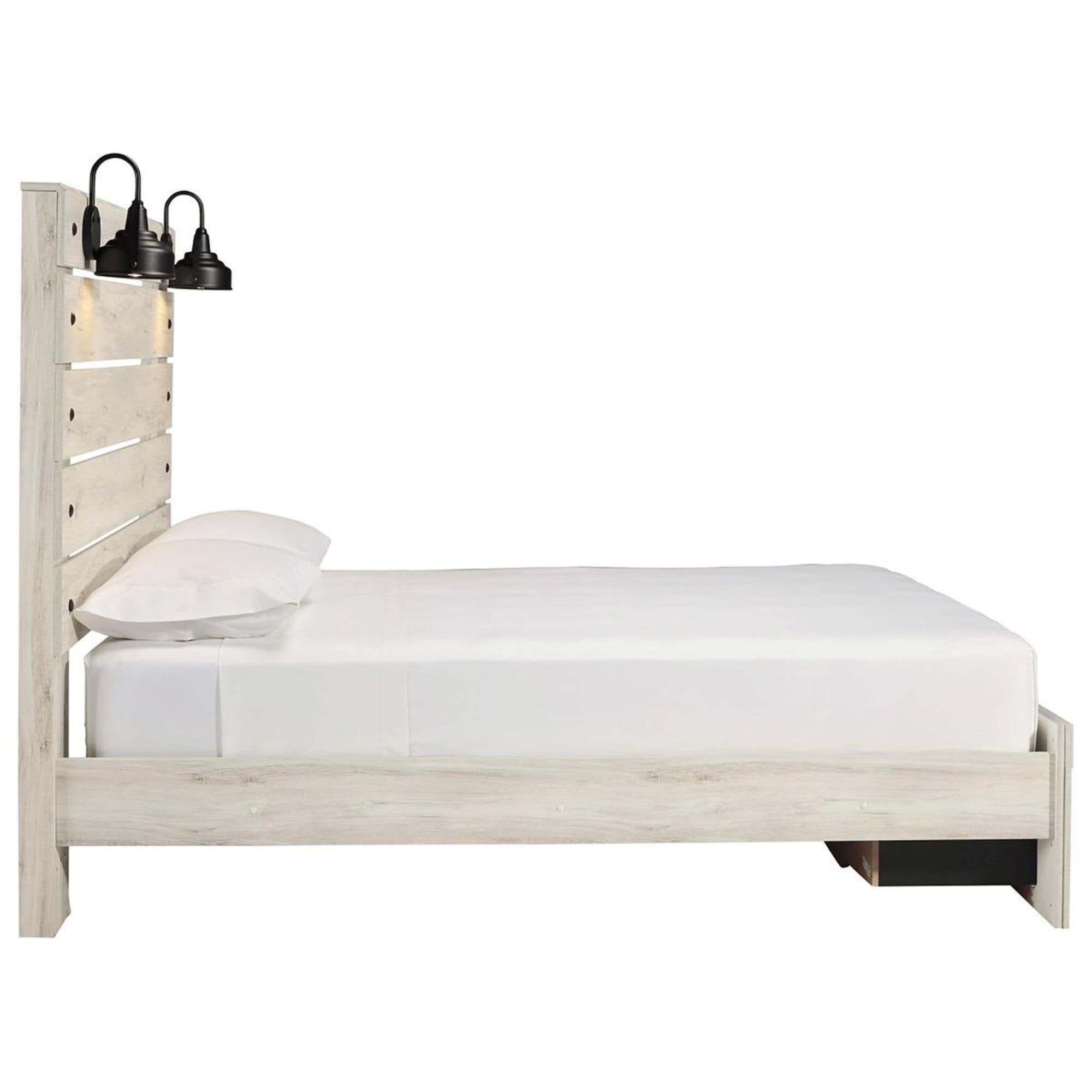 Signature Design by Ashley Cambeck Queen Storage Bed in Whitewash