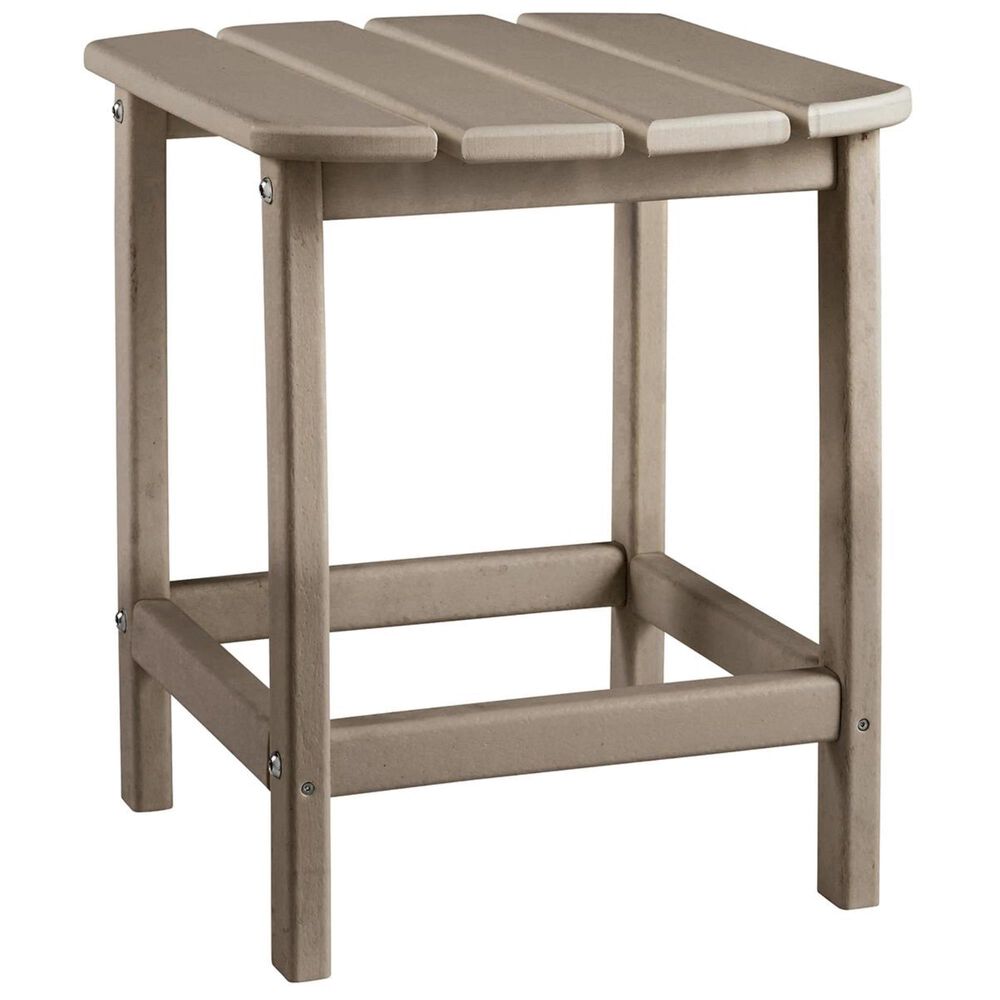 Ashley Sundown Treasure Rectangular End Table in Grayish Brown, , large