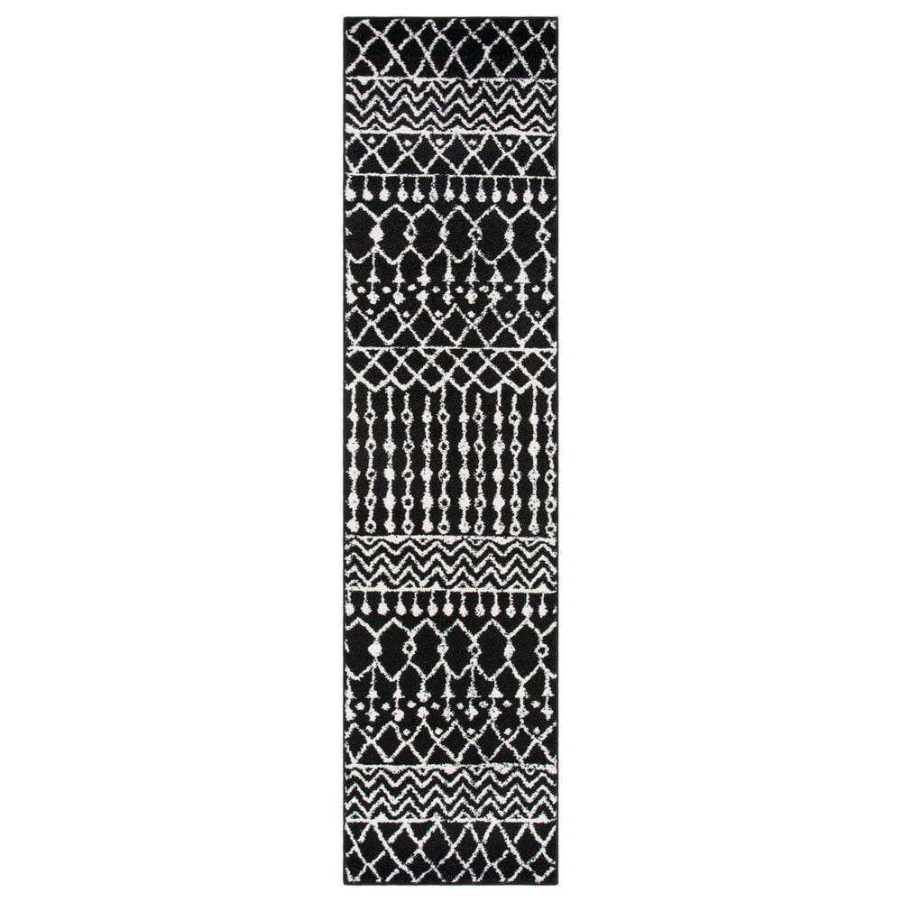 Safavieh Tulum TUL270 2" x 13" Black and Ivory Runner, , large